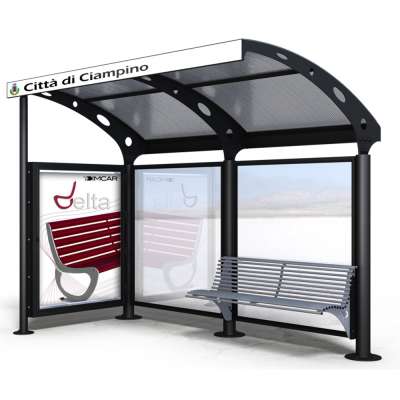 Stainless Steel Solar Bus Stop Shelter Bus Shelter Made